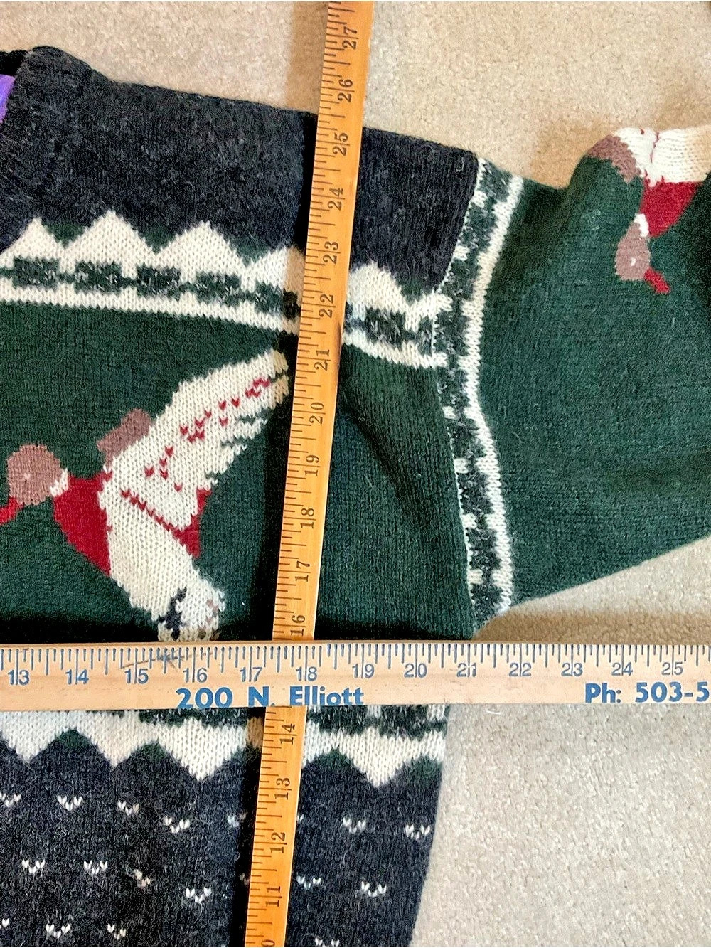 Woolrich Vintage Mallard Duck Fair Isle Wool Sweater Men's Medium - Picture 5 of 5